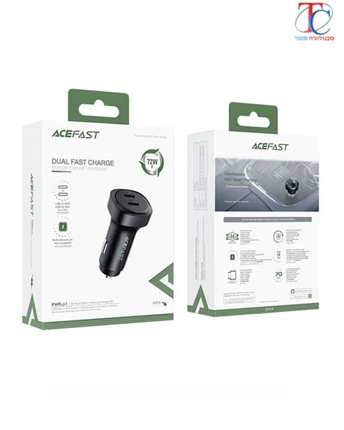 ACEFAST B2 72W 2 Ports TC Car Charger Black