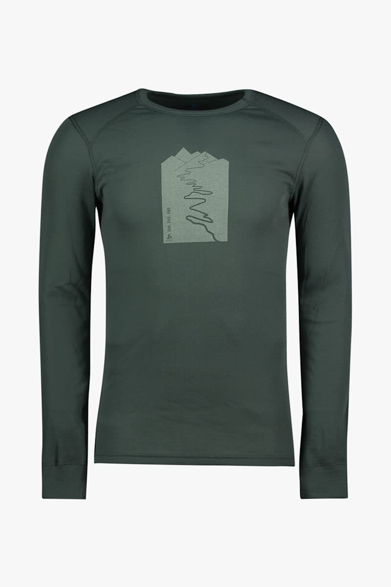 Odlo Active Warm Special Mountain Print manche longue thermique hommes