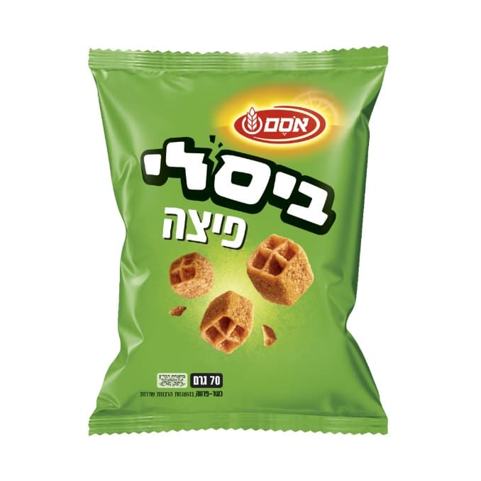 Osem Bissli, Pizza Flavored, 70 Grams, From Israel, Kosher Certified